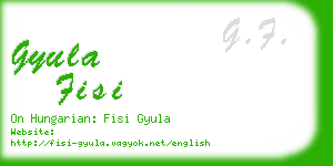 gyula fisi business card